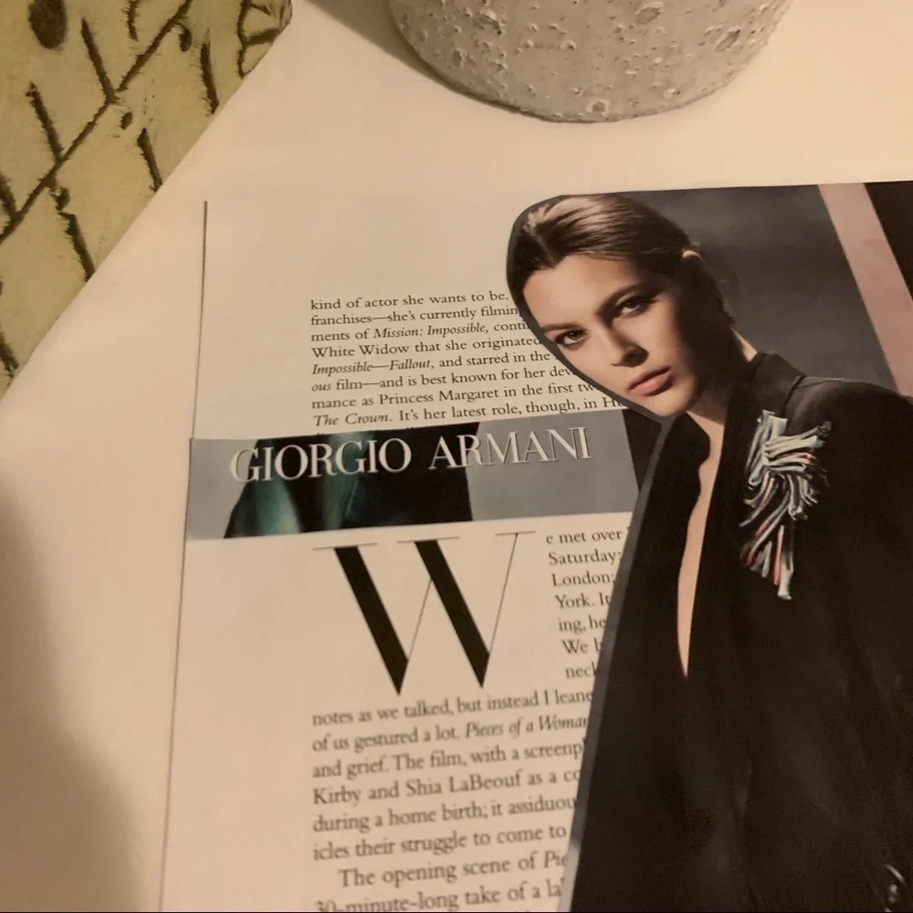 Giorgio Armani Blazer Collage Wall Art Editorial Fashion Print Chic Decor